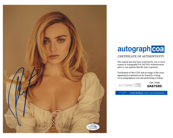 Peyton List Sexy Cobra Kai Signed Autograph 8x10 Photo ACOA