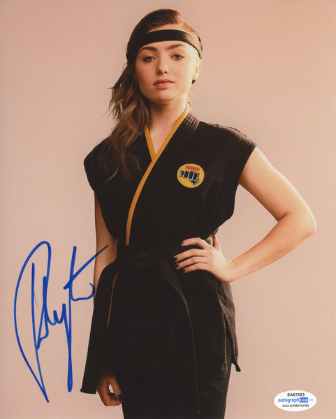 Peyton List Sexy Cobra Kai Signed Autograph 8x10 Photo ACOA