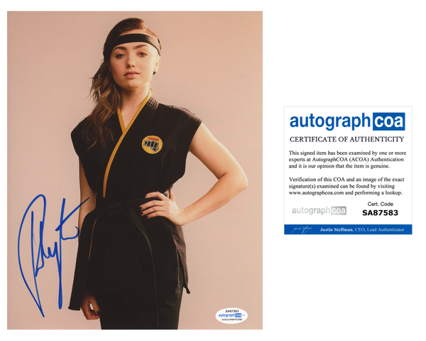 Peyton List Sexy Cobra Kai Signed Autograph 8x10 Photo ACOA