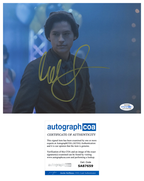 Cole Sprouse Riverdale Jughead Jones Signed Autograph 8x10 Photo ACOA