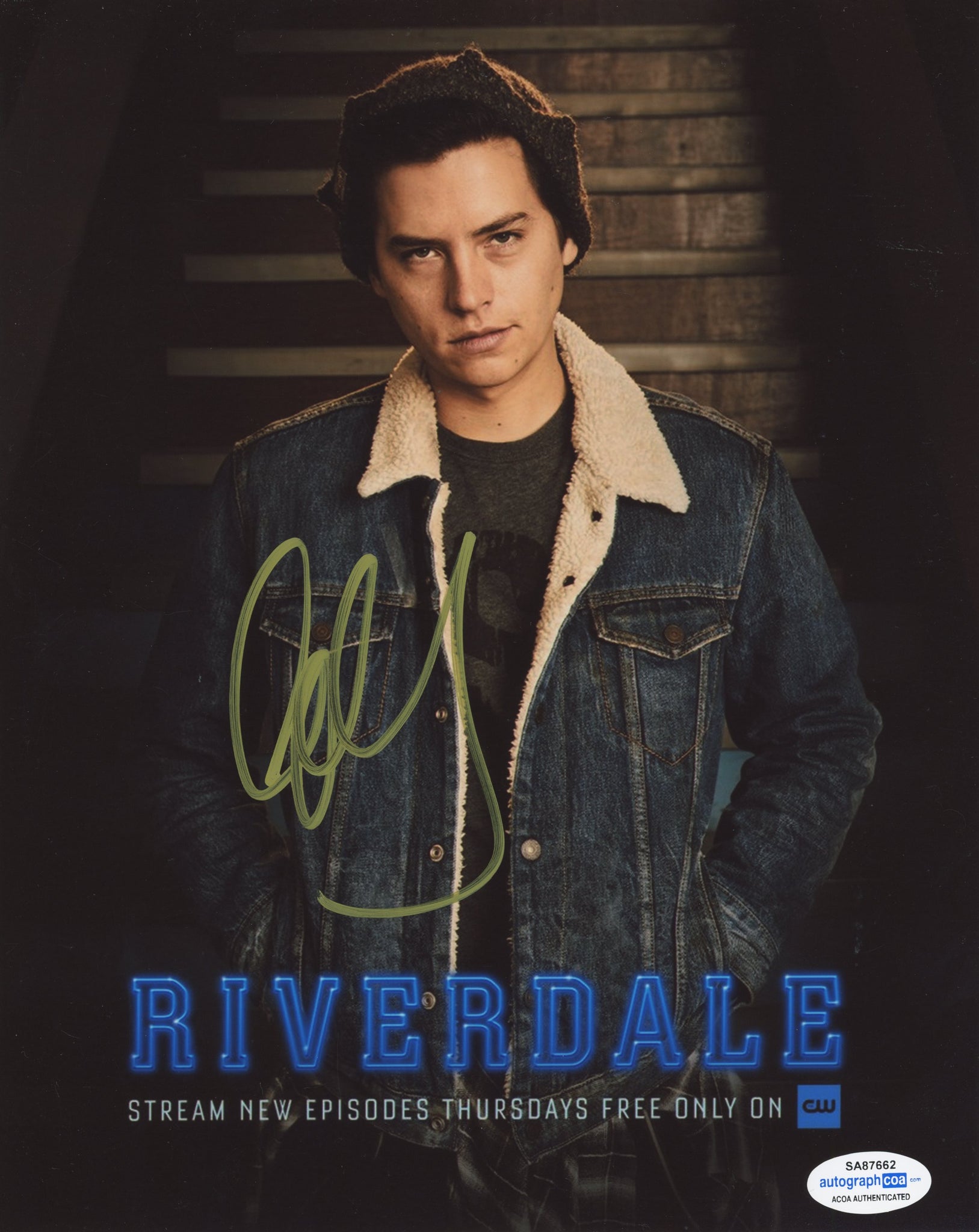 Cole Sprouse Riverdale Jughead Jones Signed Autograph 8x10 Photo ACOA