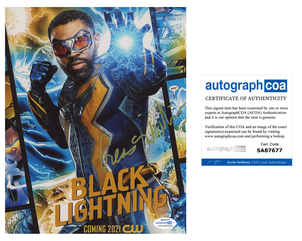 Cress Williams Black Lightning Signed Autograph 8x10 Photo ACOA