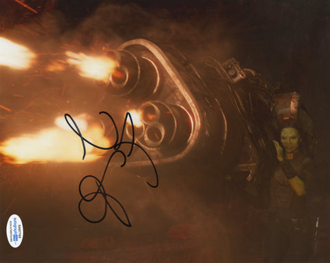 Zoe Saldana Guardians of the Galaxy Signed Autograph 8x10 Photo ACOA