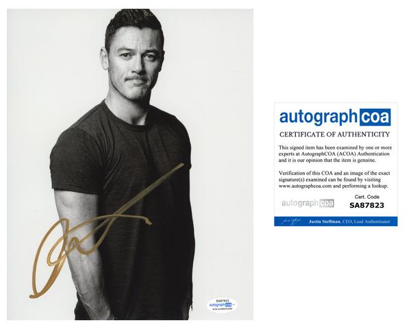 Luke Evans Signed Autograph 8x10 photo ACOA