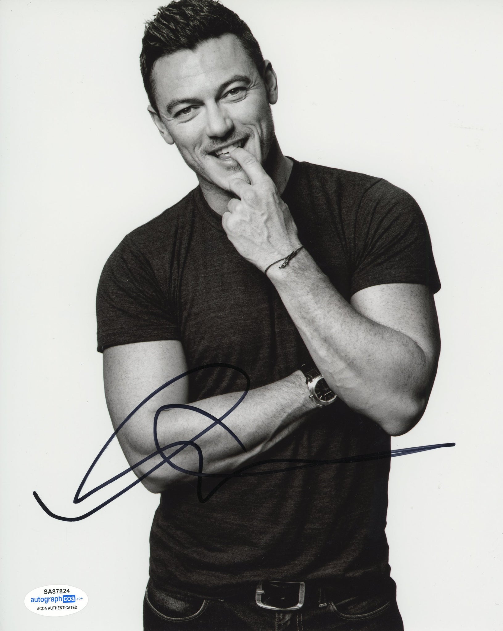 Luke Evans Signed Autograph 8x10 photo ACOA