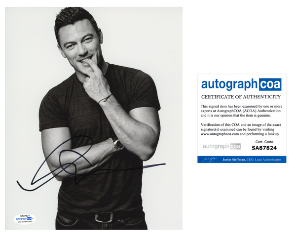 Luke Evans Signed Autograph 8x10 photo ACOA