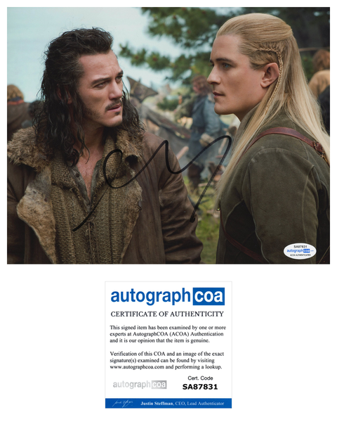 Luke Evans The Hobbit Signed Autograph 8x10 photo ACOA