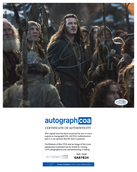 Luke Evans The Hobbit Signed Autograph 8x10 photo ACOA