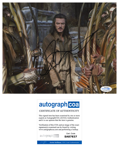 Luke Evans The Hobbit Signed Autograph 8x10 photo ACOA