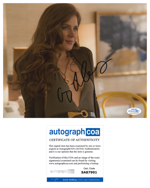 Amy Adams American Hustle Signed Autograph 8x10 Photo ACOA