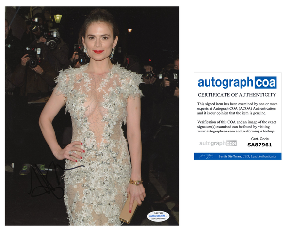 Hayley Atwell Agent Carter Peggy Signed Autograph 8x10 Photo ACOA