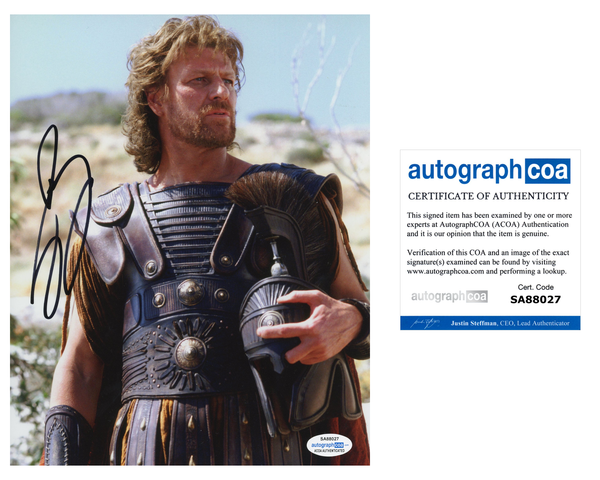 Sean Bean Troy Signed Autograph 8x10 Photo ACOA