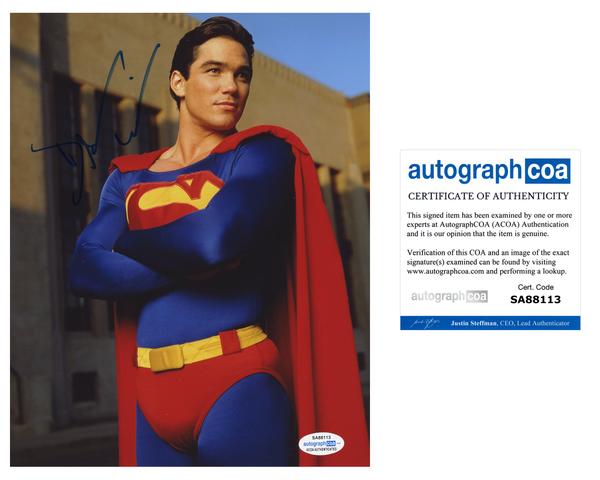 Dean Cain Lois and Clark Signed Autograph 8x10 Photo ACOA