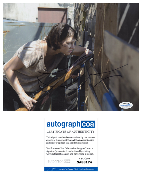 Lauren Cohan Walking Dead Signed Autograph 8x10 Photo ACOA