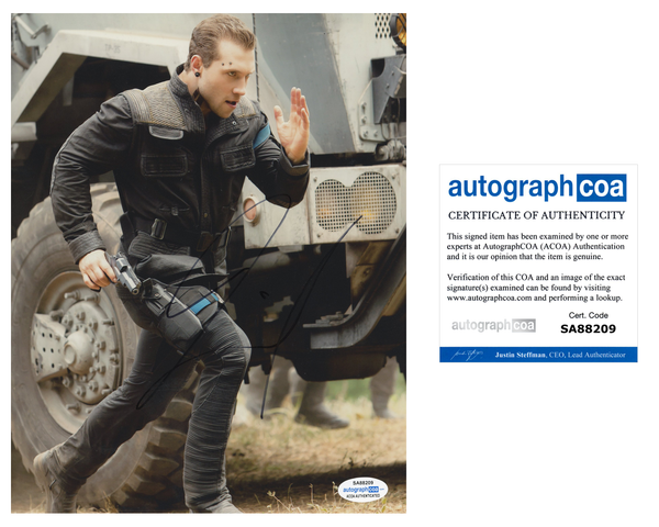 Jai Courtney Divergent Signed Autograph 8x10 Photo ACOA