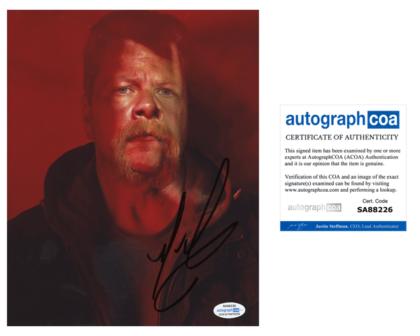 Michael Cudlitz Walking Dead Signed Autograph 8x10 Photo ACOA