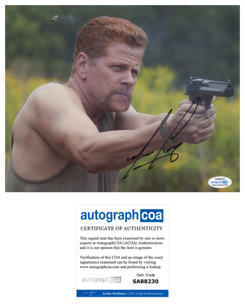 Michael Cudlitz Walking Dead Signed Autograph 8x10 Photo ACOA