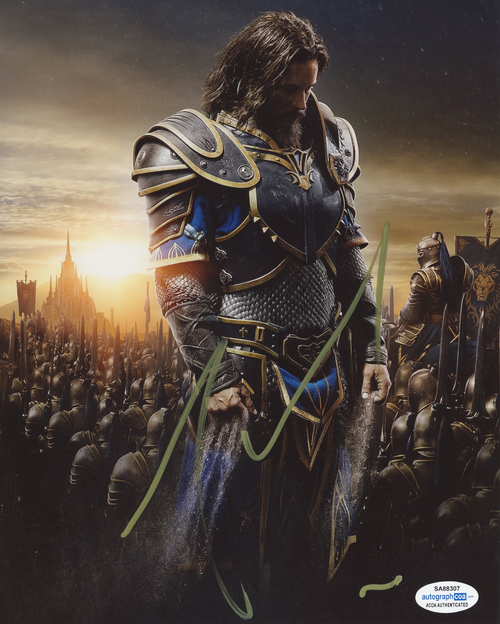 Travis Fimmel Warcraft Signed Autograph 8x10 Photo ACOA