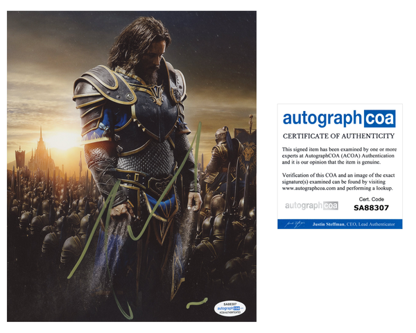 Travis Fimmel Warcraft Signed Autograph 8x10 Photo ACOA