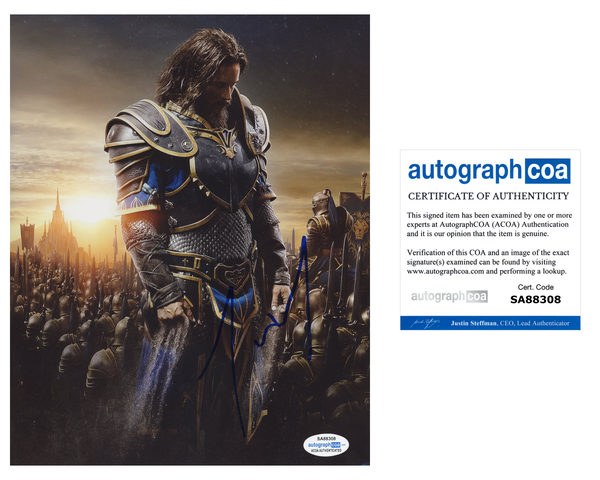 Travis Fimmel Warcraft Signed Autograph 8x10 Photo ACOA