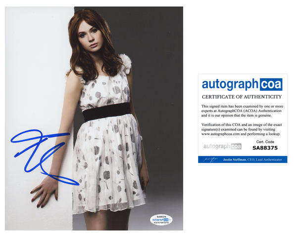 Karen Gillan Doctor Who Signed Autograph 8x10 Photo ACOA