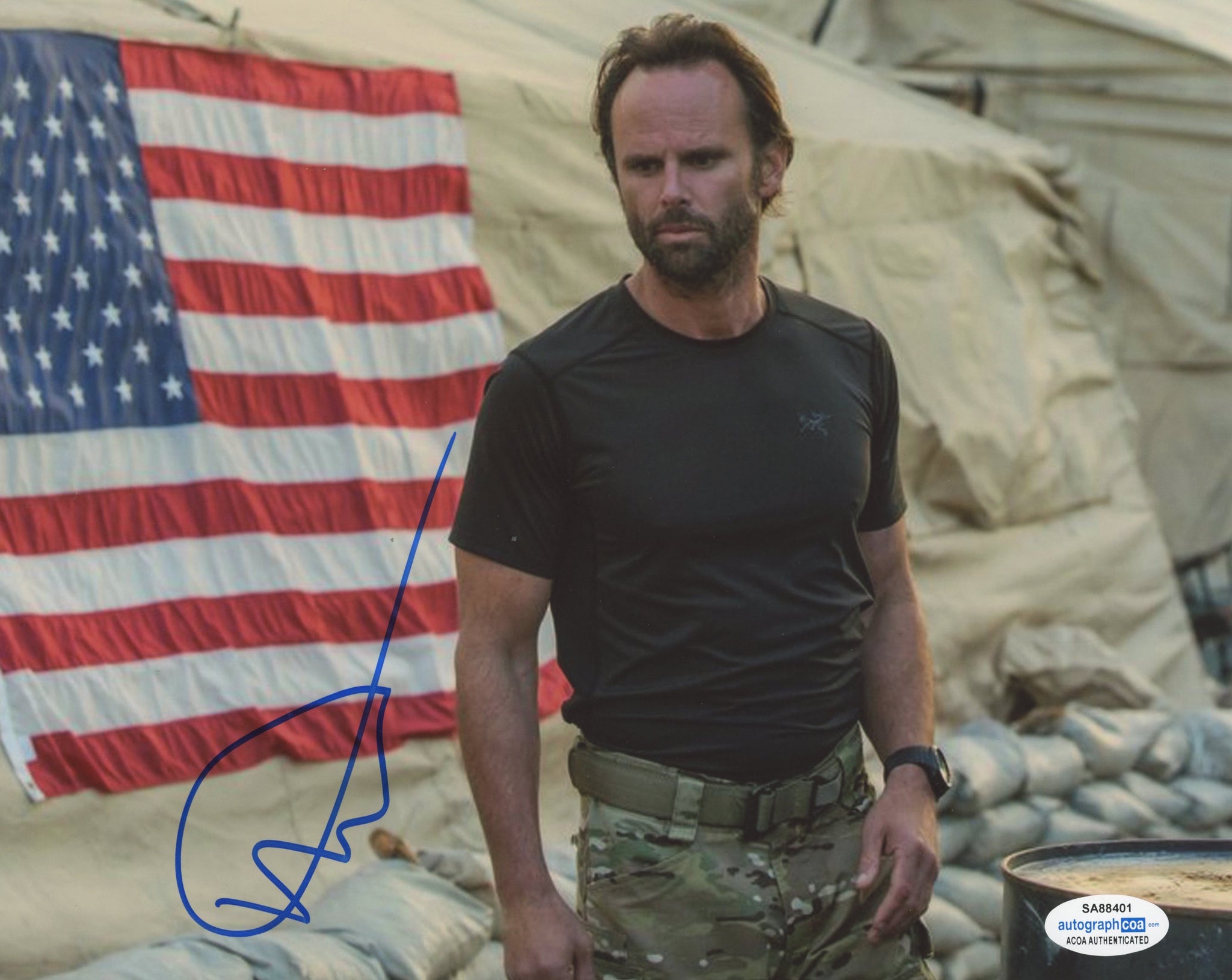 Walton Goggins SEAL Team Signed Autograph 8x10 Photo ACOA