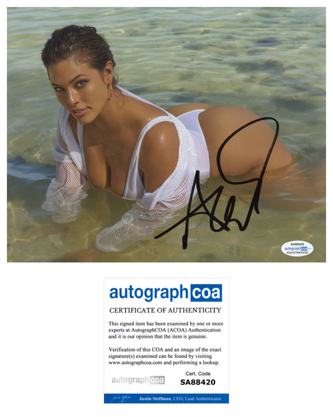 Ashley Graham Sexy Supermodel Sports Illustrated Signed Autograph 8x10 photo ACOA