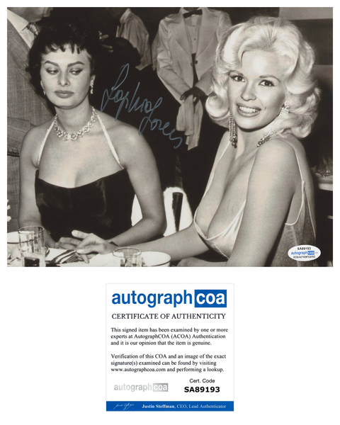 Sophia Loren Sexy Signed Autograph 8x10 Photo ACOA