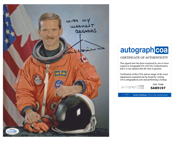 Chris Hadfield Astronaut NASA Signed Autograph 8x10 Photo ACOA