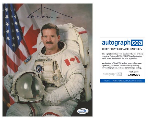 Chris Hadfield Astronaut NASA Signed Autograph 8x10 Photo ACOA