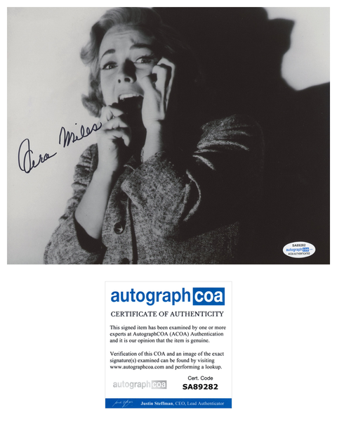 Vera Miles Psycho Signed Autograph 8x10 Photo ACOA