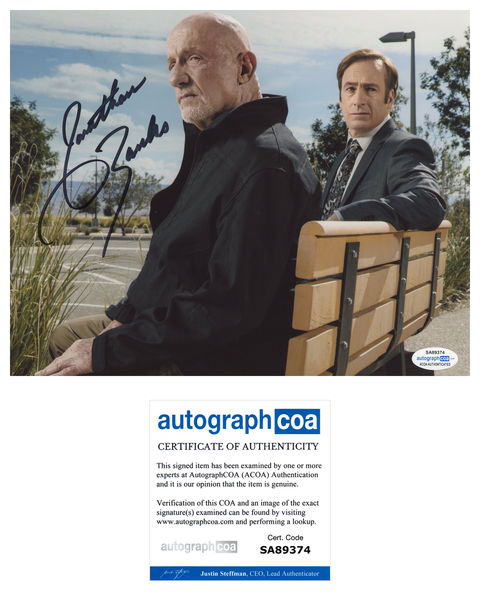 Jonathan Banks Better Call Saul Signed Autograph 8x10 Photo ACOA