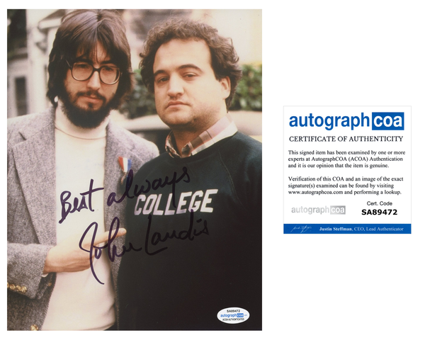 John Landis Animal House Signed Autograph 8x10 Photo ACOA