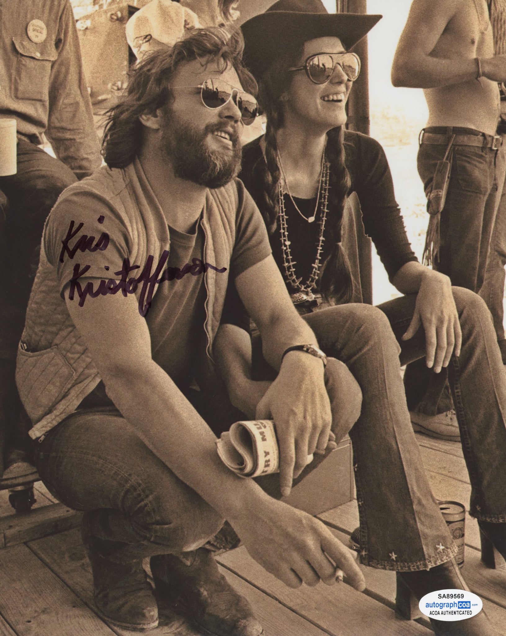 Kris Kristofferson Signed Autograph 8x10 Photo ACOA