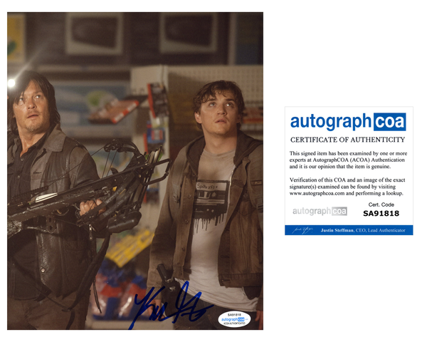 Kyle Gallner Walking Dead Signed Autograph 8x10 Photo ACOA