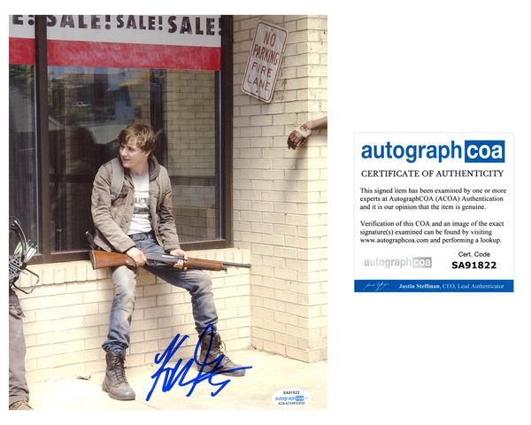 Kyle Gallner Walking Dead Signed Autograph 8x10 Photo ACOA