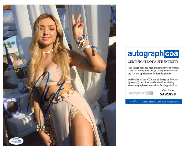 Peyton List Sexy Cobra Kai Signed Autograph 8x10 Photo ACOA