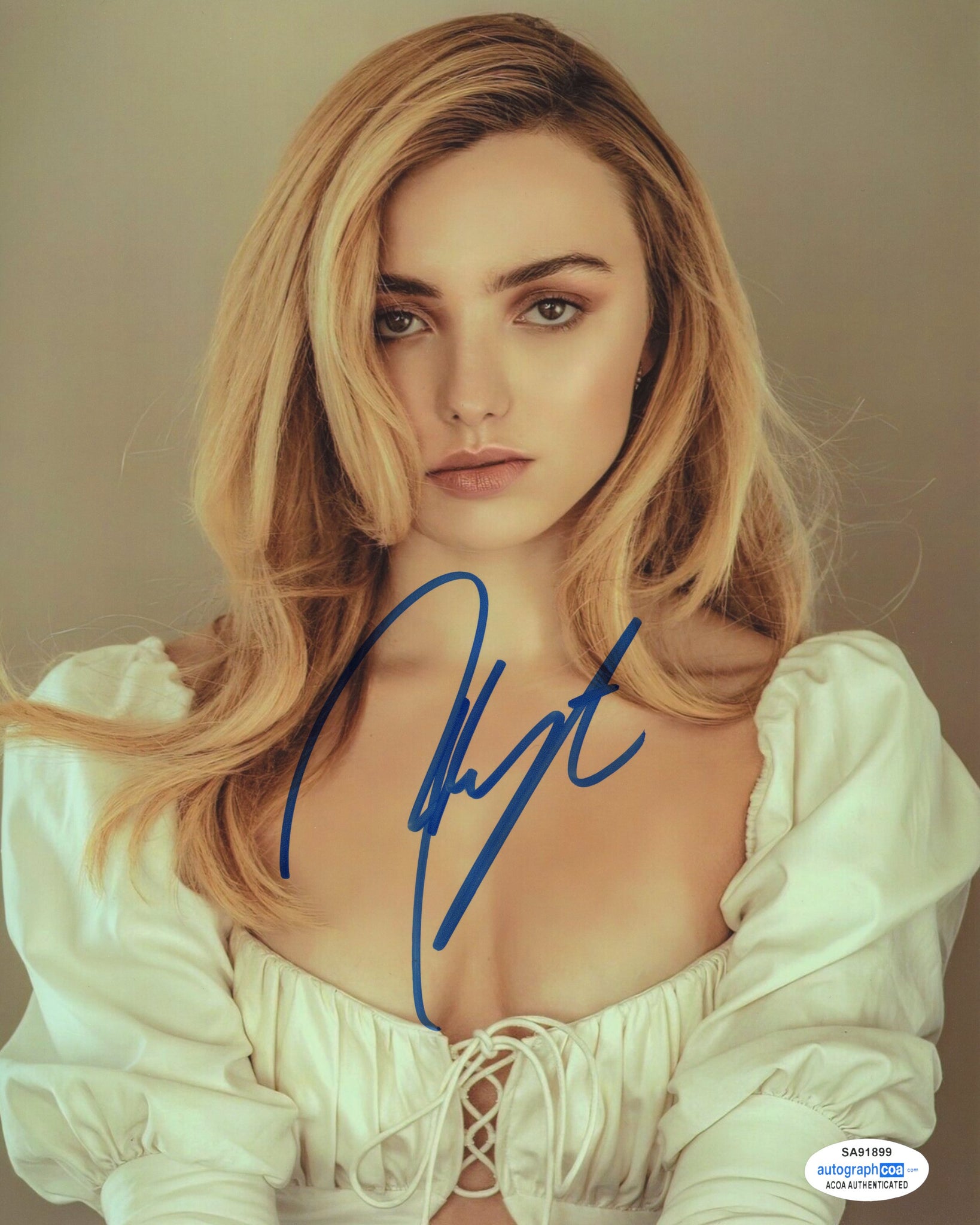 Peyton List Sexy Cobra Kai Signed Autograph 8x10 Photo ACOA