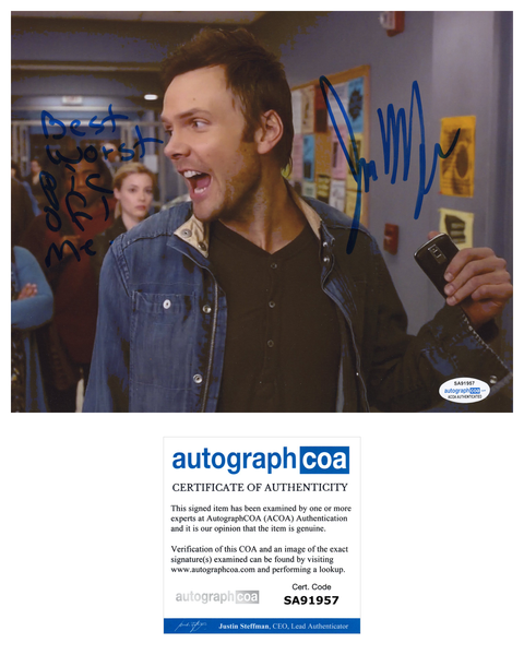 Joel McHale Community Signed Autograph 8x10 Photo ACOA