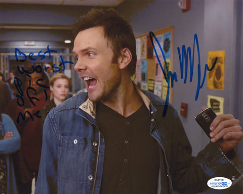 Joel McHale Community Signed Autograph 8x10 Photo ACOA