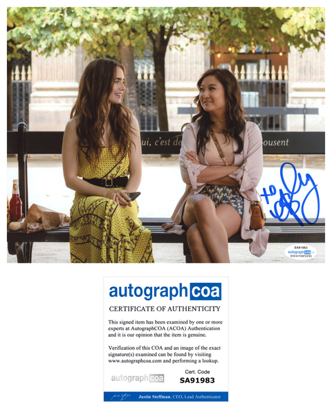 Ashley Park Emily in Paris Signed Autograph 8x10 Photo ACOA