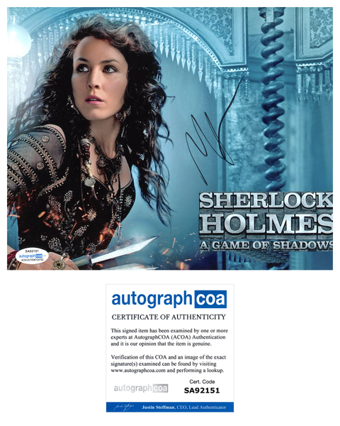 Noomi Rapace Sherlock Holmes Signed Autograph 8x10 Photo ACOA
