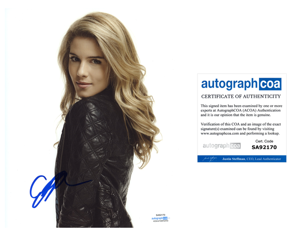 Emily Bett Rickards Arrow Signed Autograph 8x10 Photo ACOA