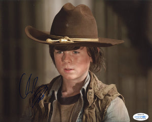 Chandler Riggs Walking Dead Signed Autograph 8x10 Photo ACOA