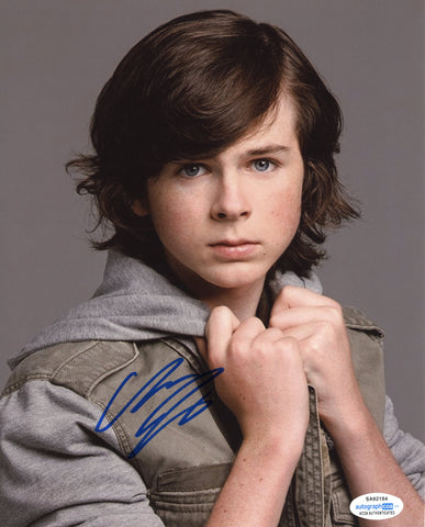 Chandler Riggs Walking Dead Signed Autograph 8x10 Photo ACOA