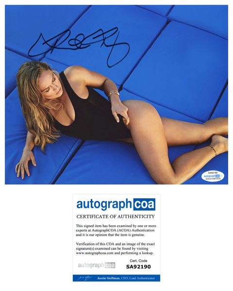 Ronda Rousey Sports Illustrated Sexy Signed Autograph 8x10 Photo ACOA