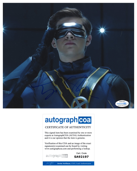 Tye Sheridan X-Men Signed Autograph 8x10 Photo ACOA