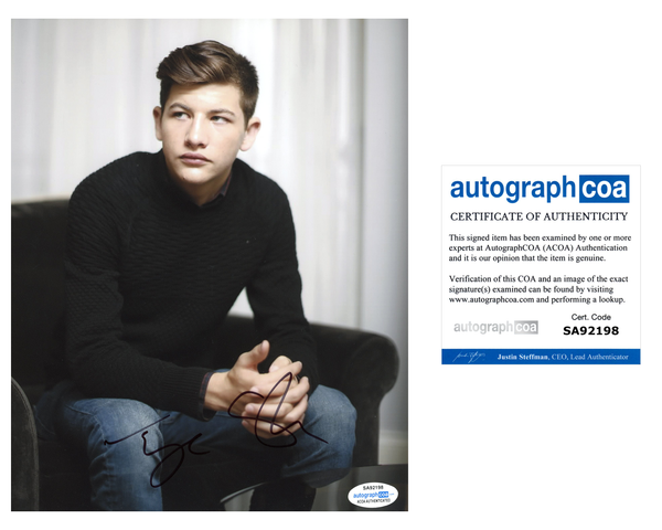 Tye Sheridan X-Men Signed Autograph 8x10 Photo ACOA