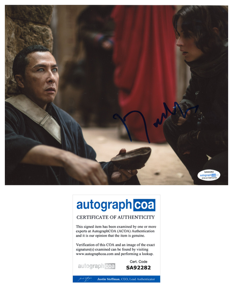 Donnie Yen Rogue One Star Wars Signed Autograph 8x10 Photo ACOA