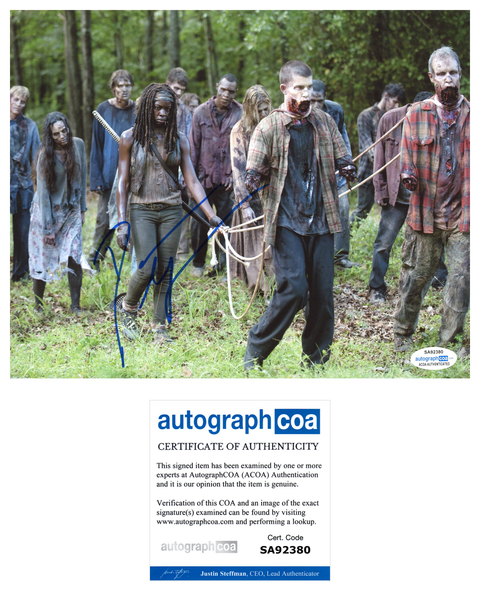 Danai Gurira Walking Dead Signed Autograph 8x10 Photo ACOA